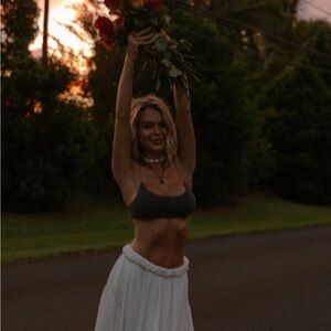 joah brown ribbed bralette